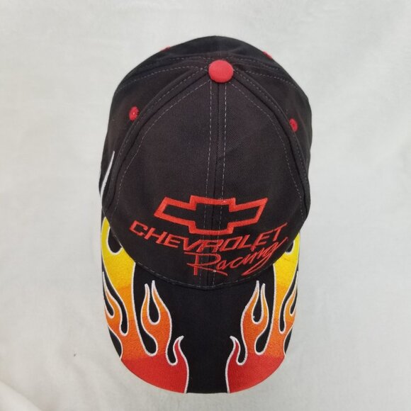 ✅VTG Chevrolet Racing Black OSFA Strapback Hat By Racing Champions Apparel 2004 - Picture 3 of 11